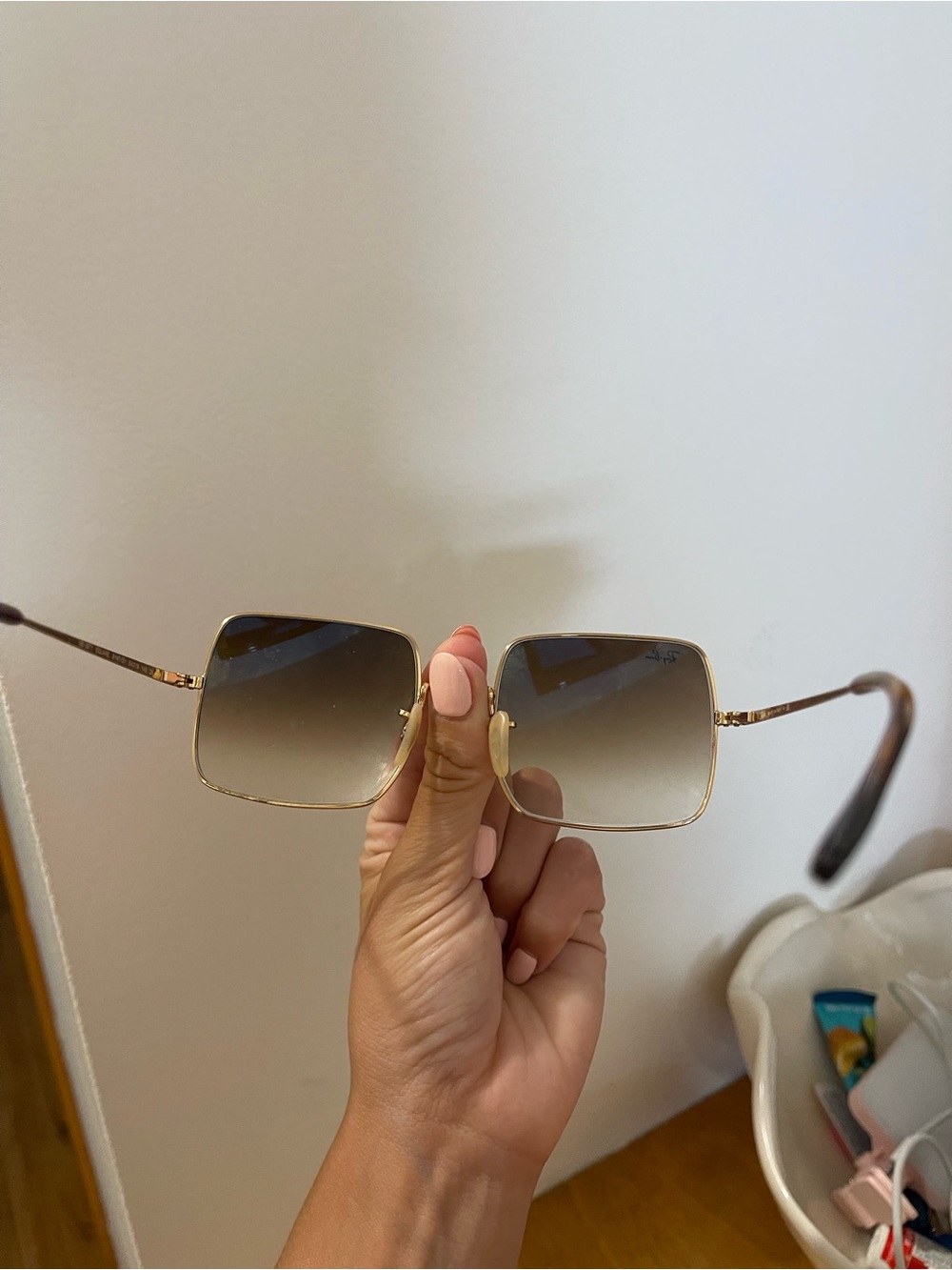Ray-Ban Women's Gold Frame Sunglasses with Brown Lenses - Picture 5 of 5